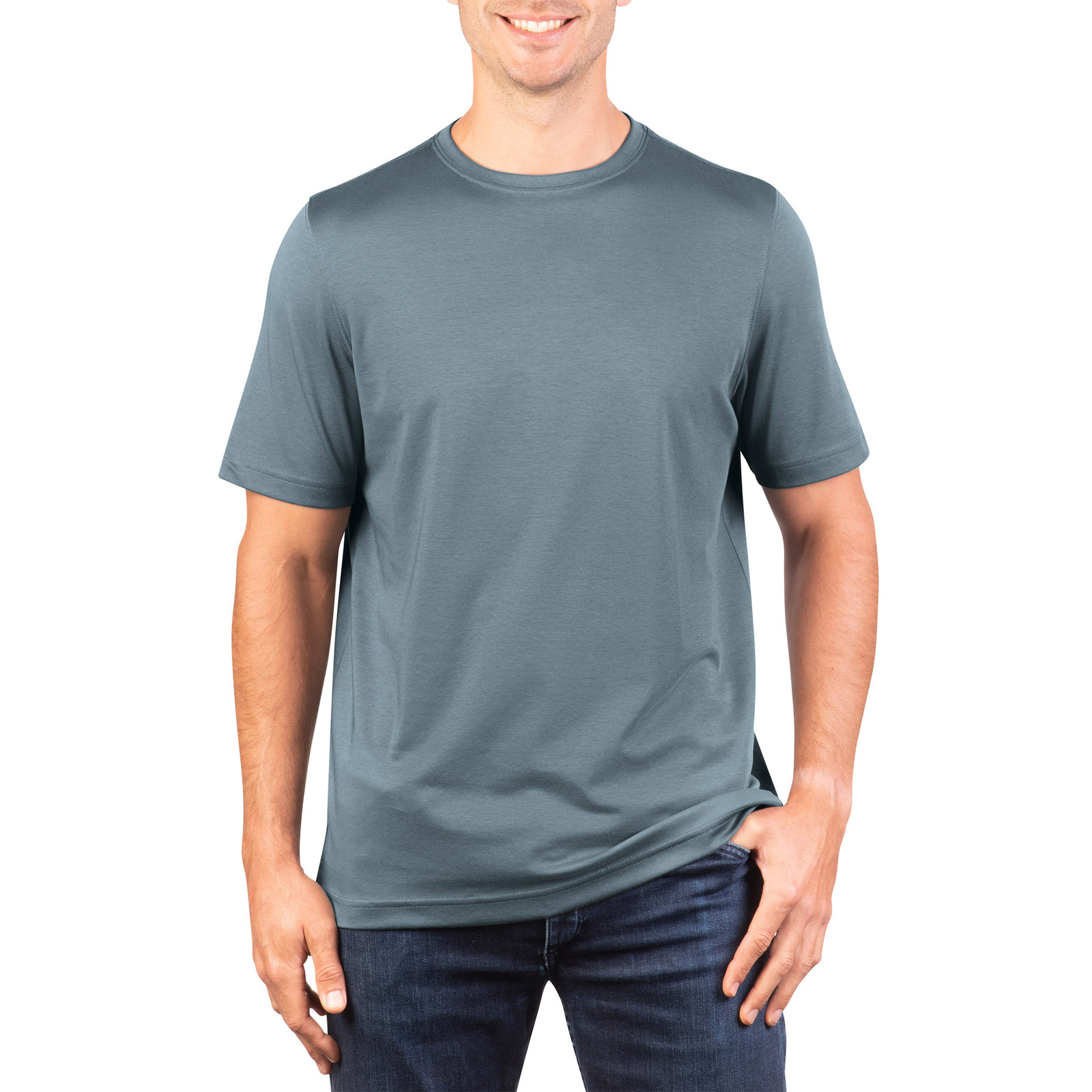 Kirkland Signature Men's Pima Cotton Tee T-Shirt Made in Peru S M L XL XXL 3XL gallery