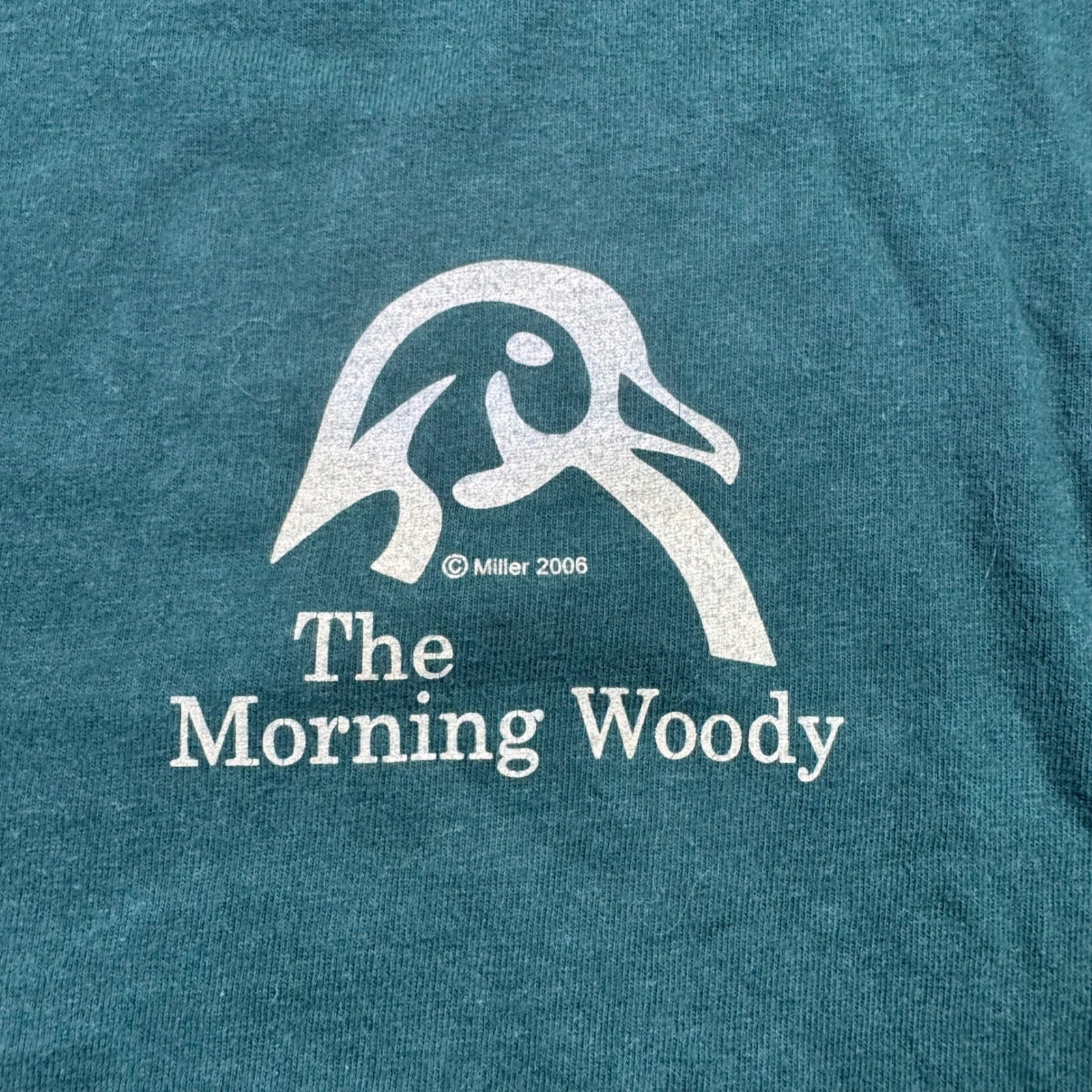 Hanes Beefy-T The Morning Woody Graphic Tee Mens L Green Good Wood Life 2006 gallery