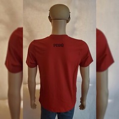 PERUVIAN TSHIRT MEN’S SHORT SLEEVE BEADED EMBROIDERY ESCUDO PATRIOTIC “M” RED