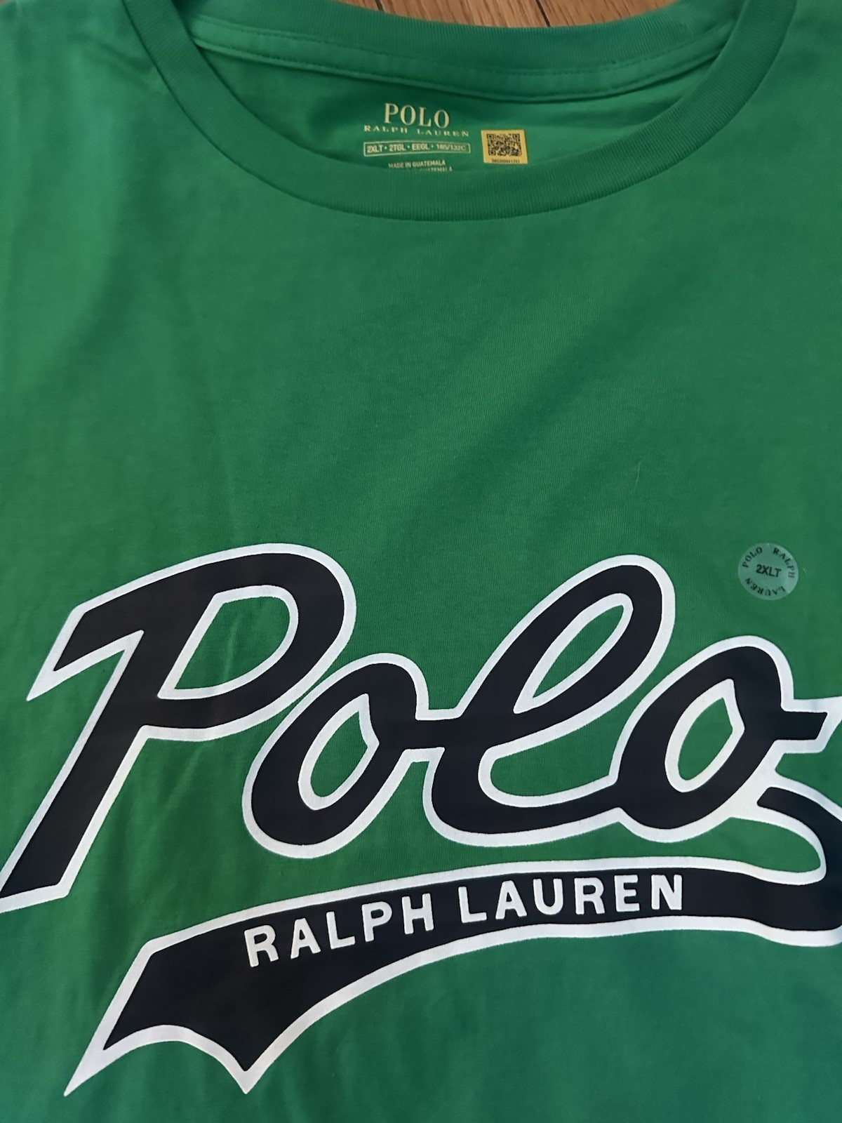 NWT Polo Ralph Lauren 3LT 3XL Tall Men Logo Basic Cotton Tee Tshirt Green