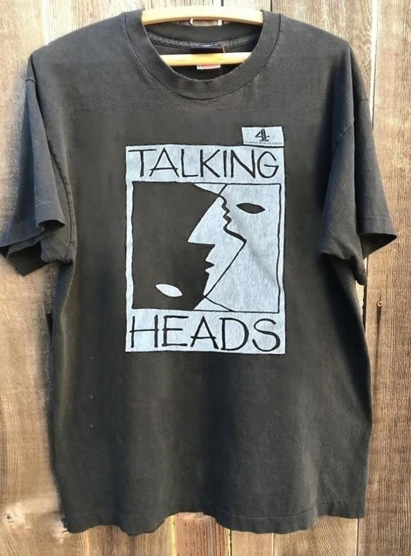 Talking Heads T-Shirt Remake Design Charcoal Short Sleeve tee