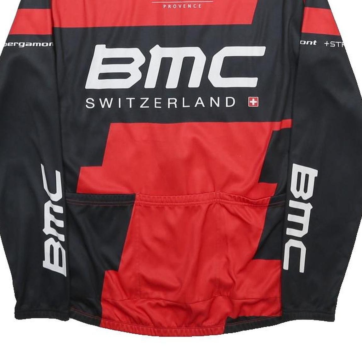 PEARL IZUMI Mens Black & Red BMC Switzerland Cycling Jersey L Long Sleeve Crew gallery
