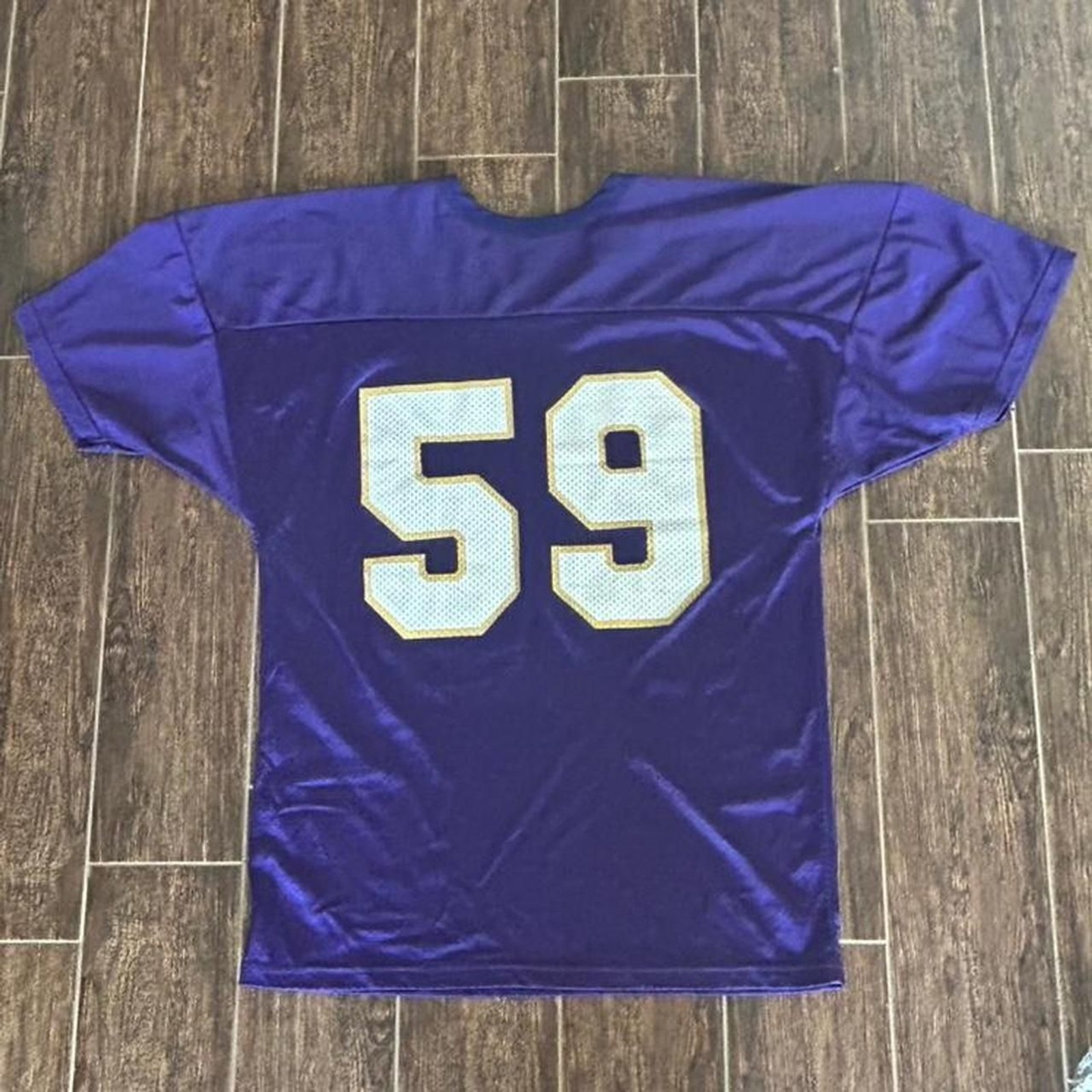 Vintage/Y2K Russell Athletic New Orleans Saints purple jersey 59 Size XL gallery