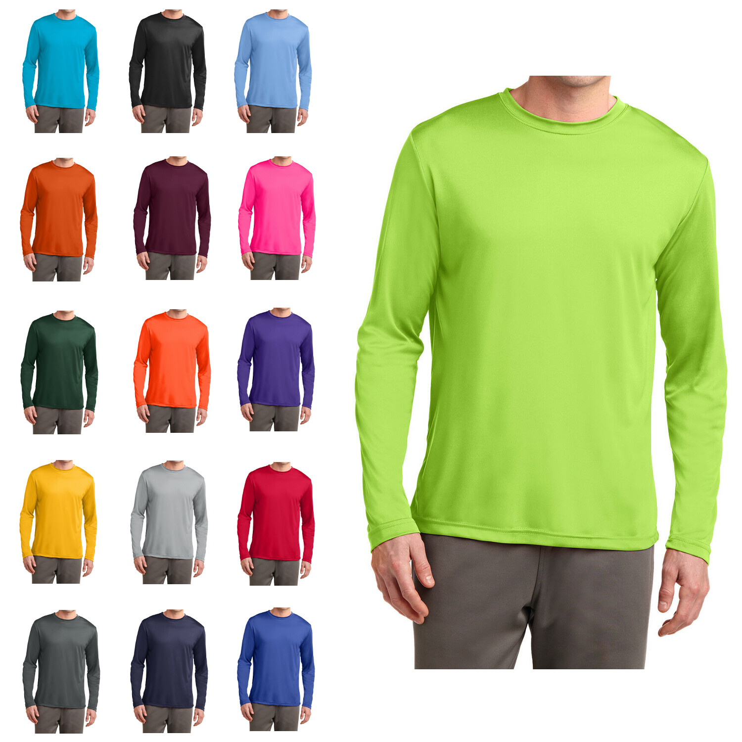 Mafoose Men's Long Sleeve PosiCharge Competitor Tee Shirt ST350LS gallery