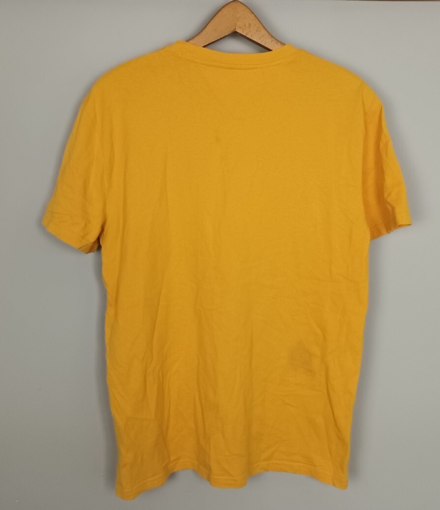 VINTAGE RETRO 80s 90s YELLOW TOMMY JEANS BRIGHT BOLD FESTIVAL SPORTS T SHIRT TOP gallery