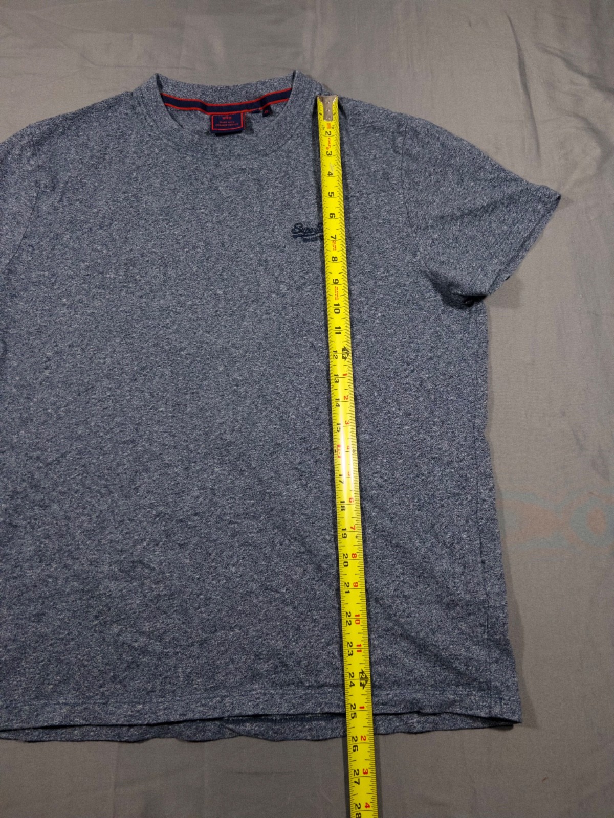 Superdry T-Shirt Blue Embroidered Logo Short Sleeve Mens XL gallery