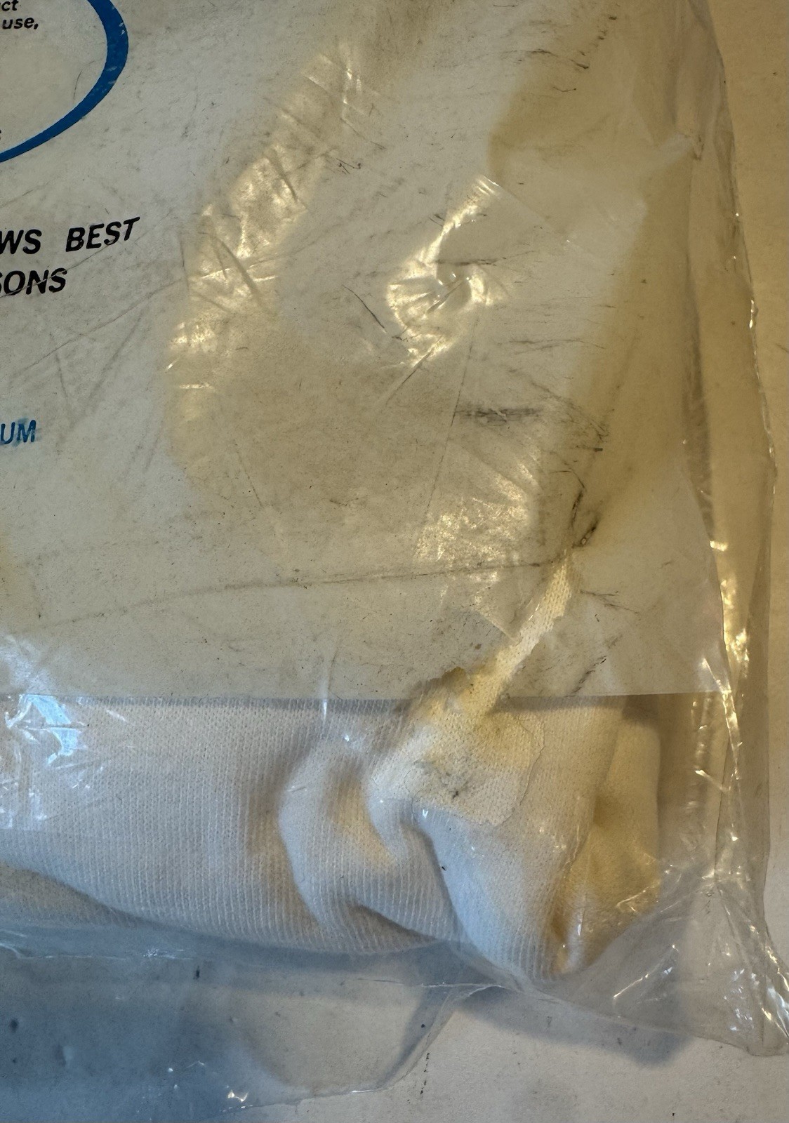 Vintage 60s Fruit Of The Loom Men’s Tee Shirt 3 Pack White Large USA NOS gallery
