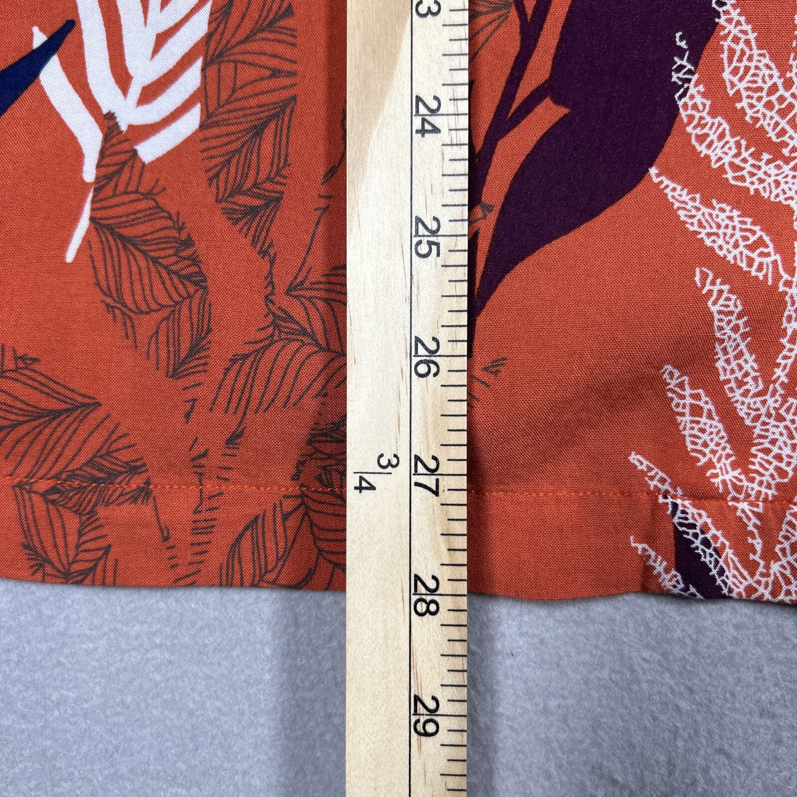 American Rag Floral Short Sleeve Shirt Mens L Orange Dress Shirt Collared gallery
