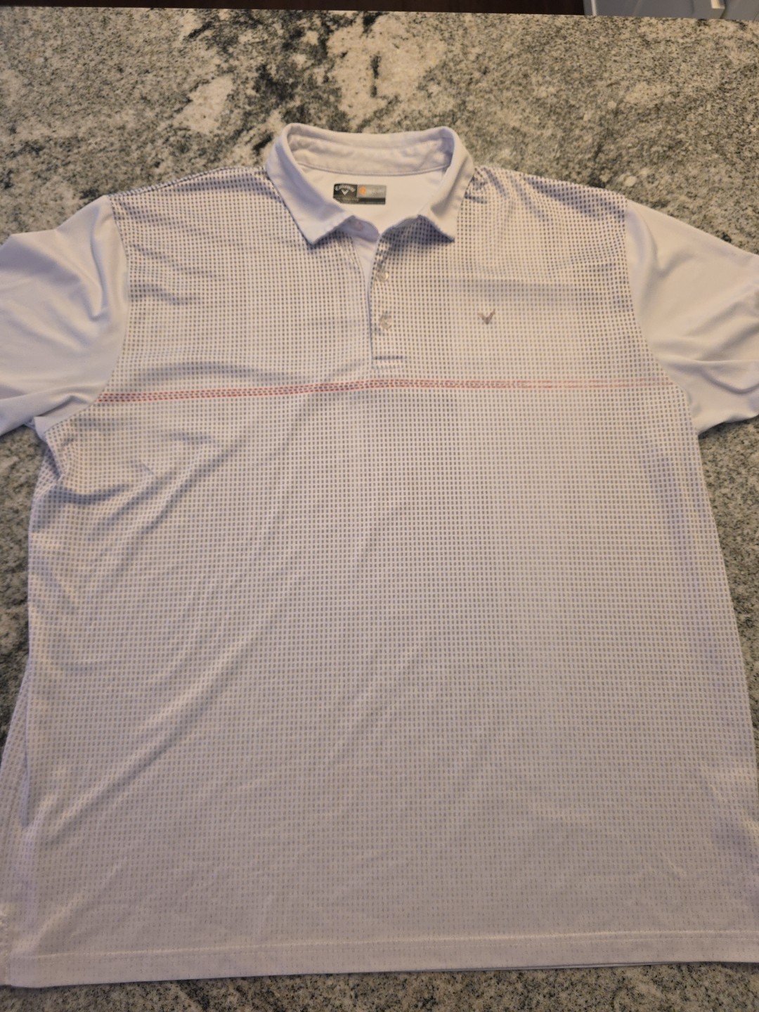 Callaway Opti-Dri Breathable Men’s Golf Shirt White with Gray Size XXL I9