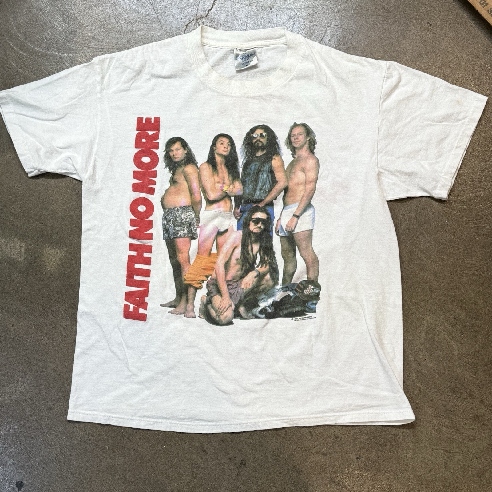 Vintage 1990 Faith No More You Fat Bastards T Shirt XL Single Stitch Brockum