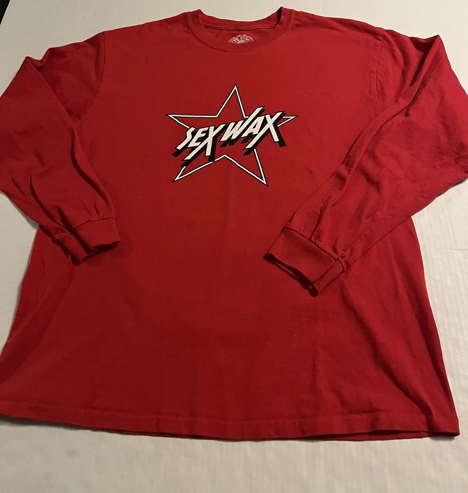 Mr Zogs Sex Wax Surf Board Wax Long Sleeve Red T-Shirt LARGE Beach Summer Ocean gallery