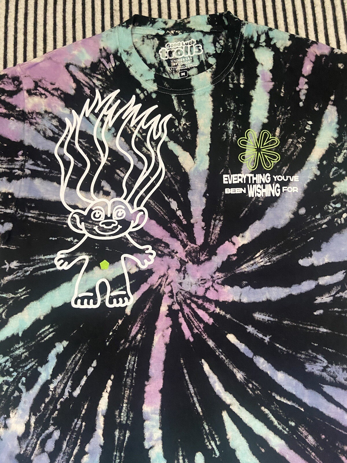 Universal Studios Hollywood Good Luck Trolls Tie Dye T-Shirt Size Medium gallery