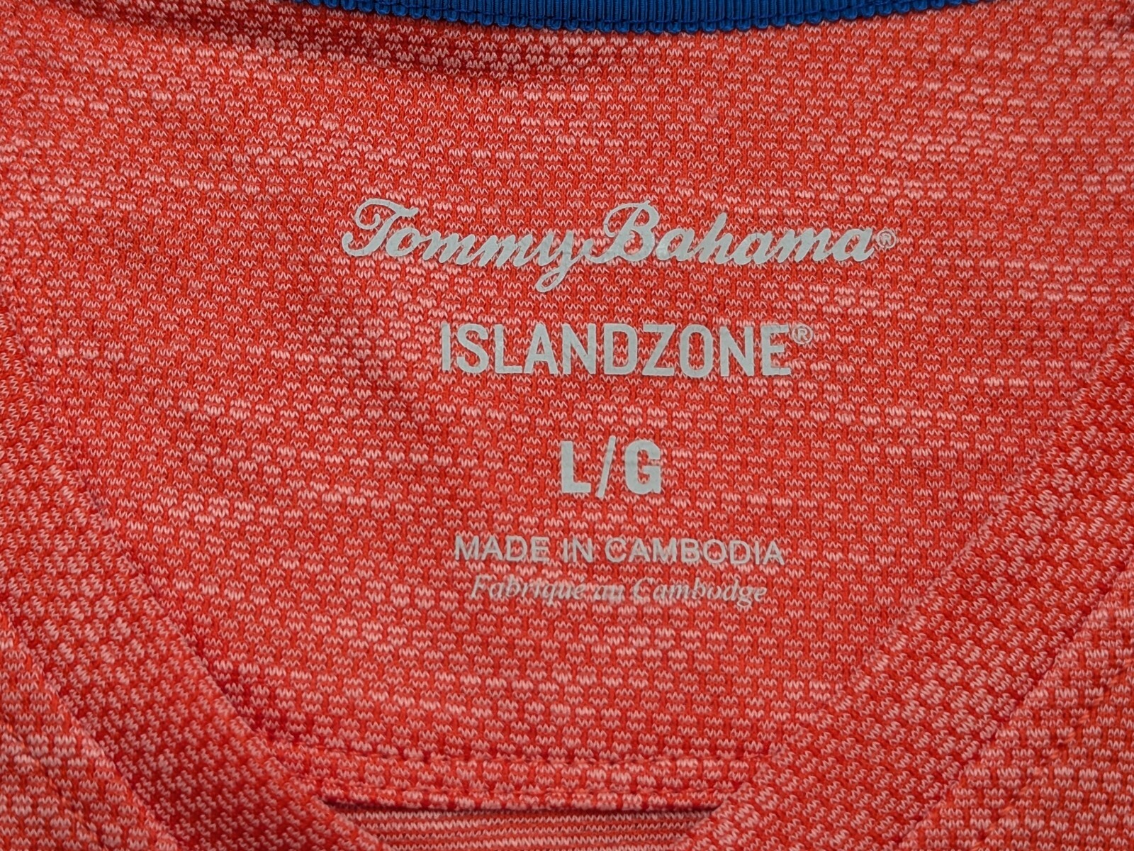 Tommy Bahama T-Shirt Mens Large Coastal Crest Coral SS V-Neck Logo Marlin $79 gallery