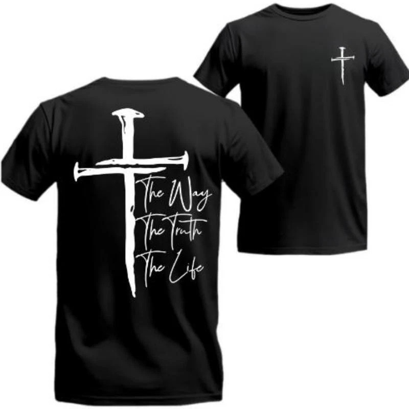 The Way, The Truth, The Life T-Shirt – Bold Cross Design with Inspirational