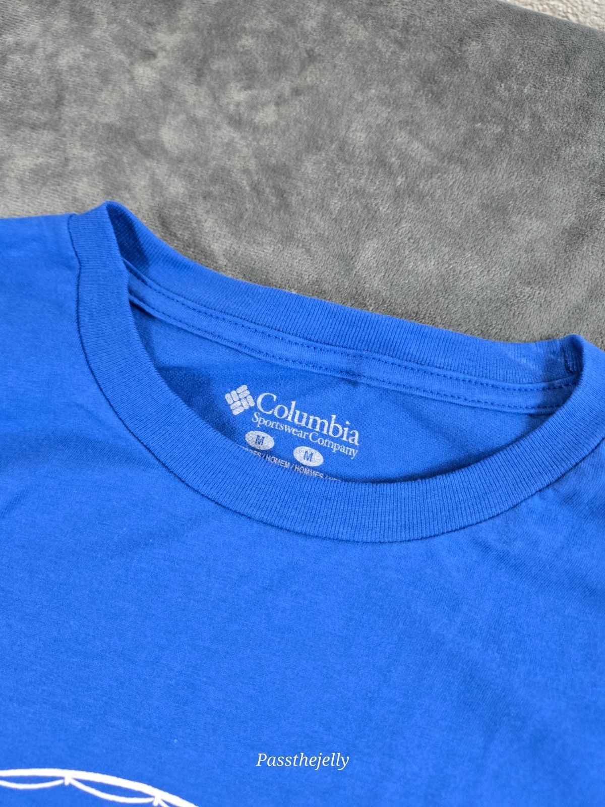 New Columbia Shirt Mens Medium Blue Fisherman Sasquatch PFG Graphic Tee gallery