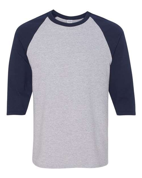 Gildan Unisex Ultra Cotton® T-Shirt – 5700 SPORT GREY/NAVY LARGE 10-25