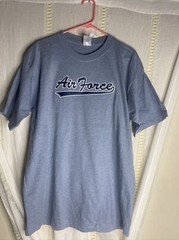 Airforce Script Logo Teemax Cotton Short Sleeve Blue T-Shirt Men’s Xl