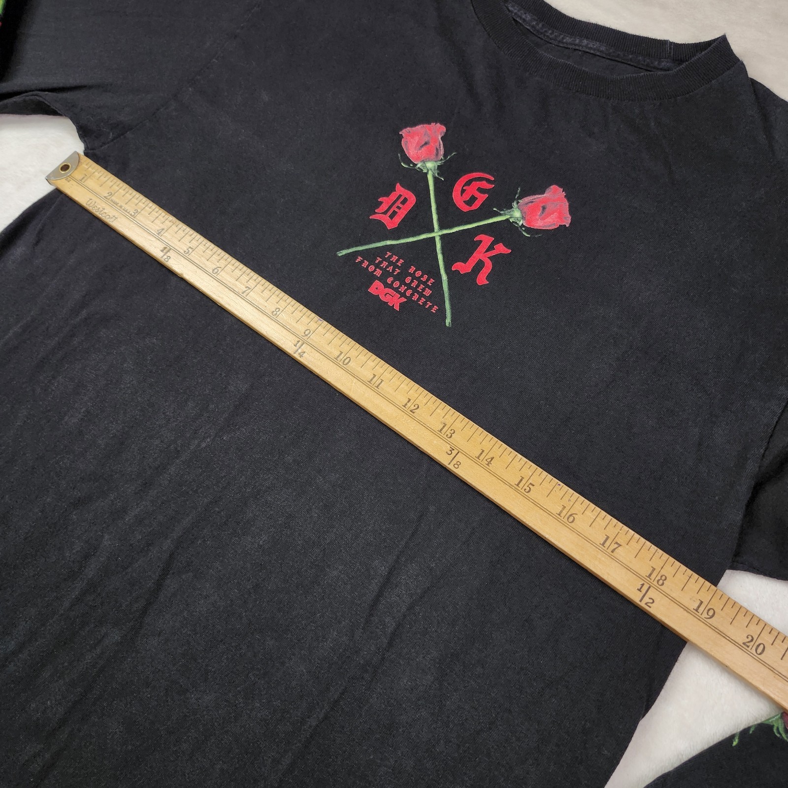 DGK Skateboards Long Sleeve Black T-Shirt Rose Skateboarding Mens Size M gallery