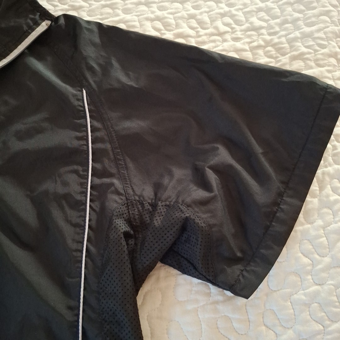 Easton 1/4 Zip Windbreaker Shirt M Black Short Sleeve Pullover Casual Golf READ gallery