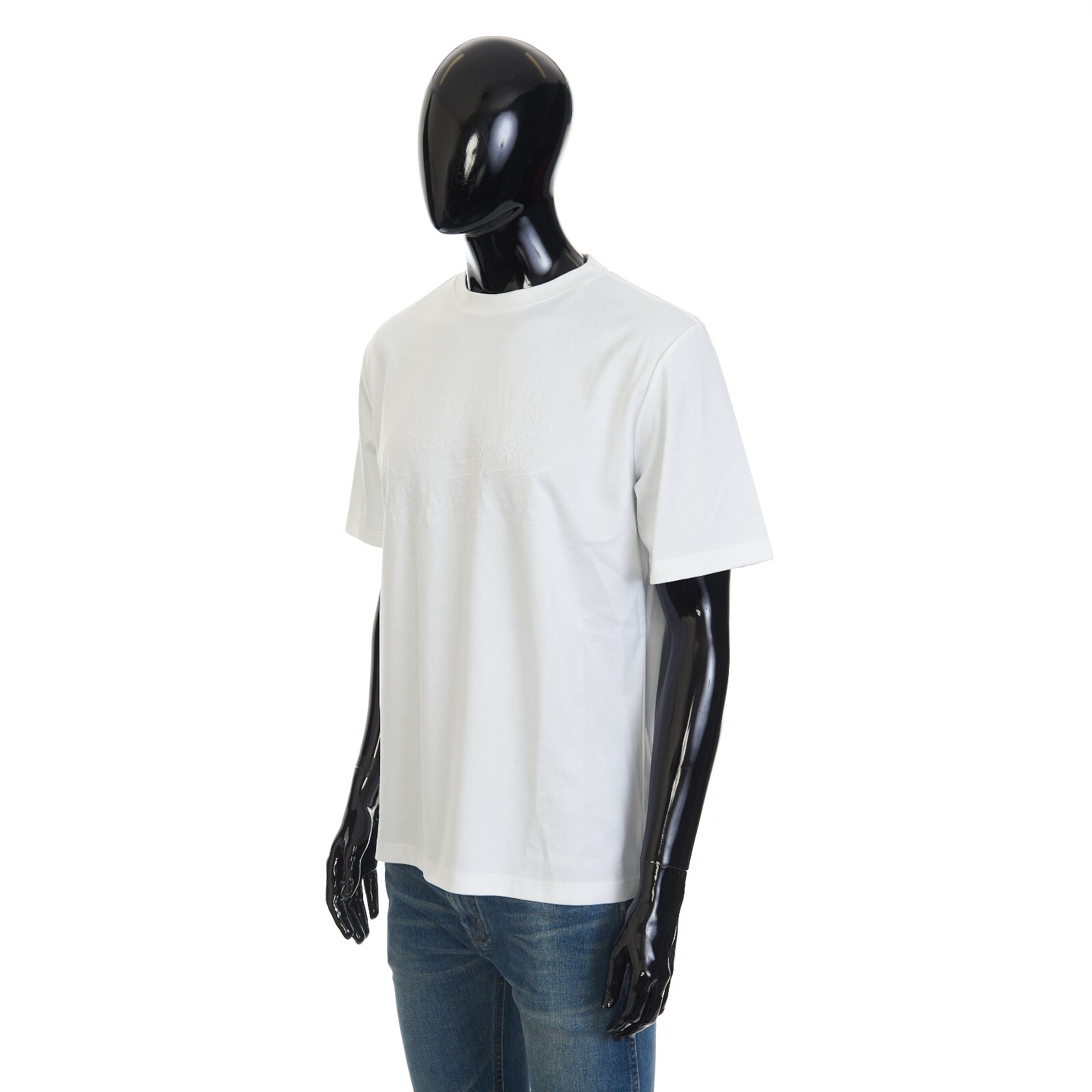 BERLUTI 690$ Embroidered Scritto T-shirt - White Cotton gallery