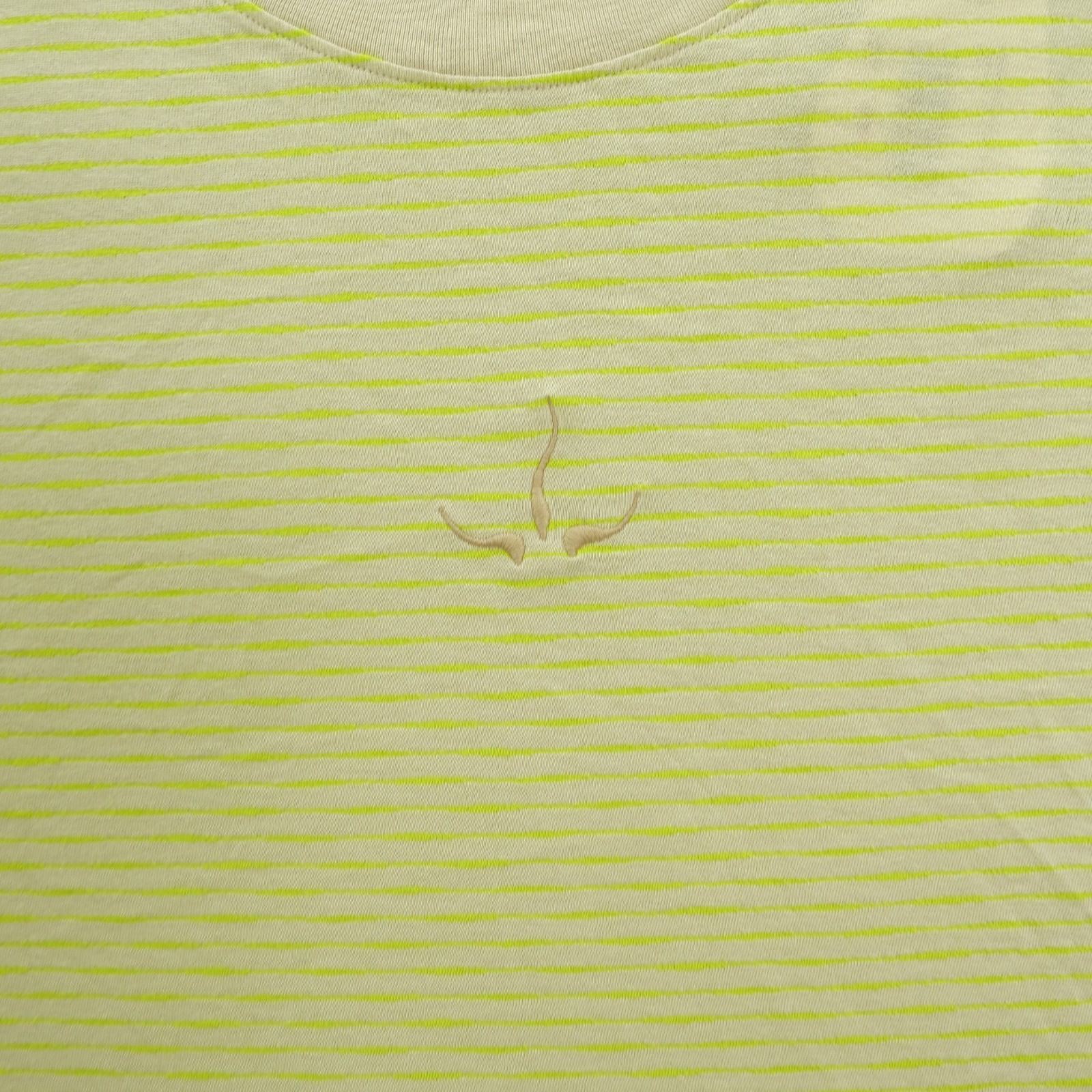 Prana Shirt Mens Medium Yellow Paxton Crew Striped Organic Short Sleeve New gallery
