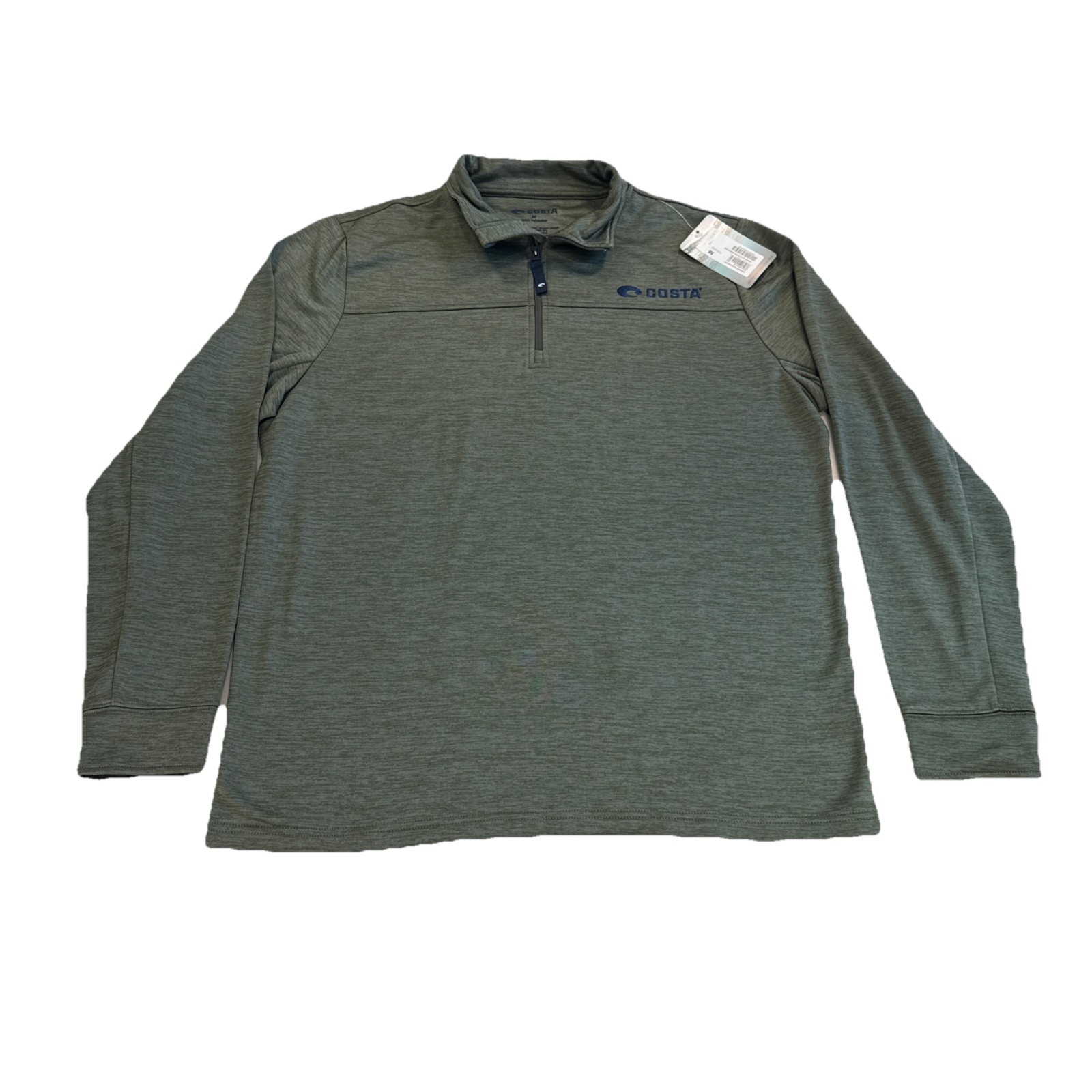 Costa Del Mar Tech Harbor Fleece 1/4 Zip Shirt - Size M Moss Green Heather NWT gallery