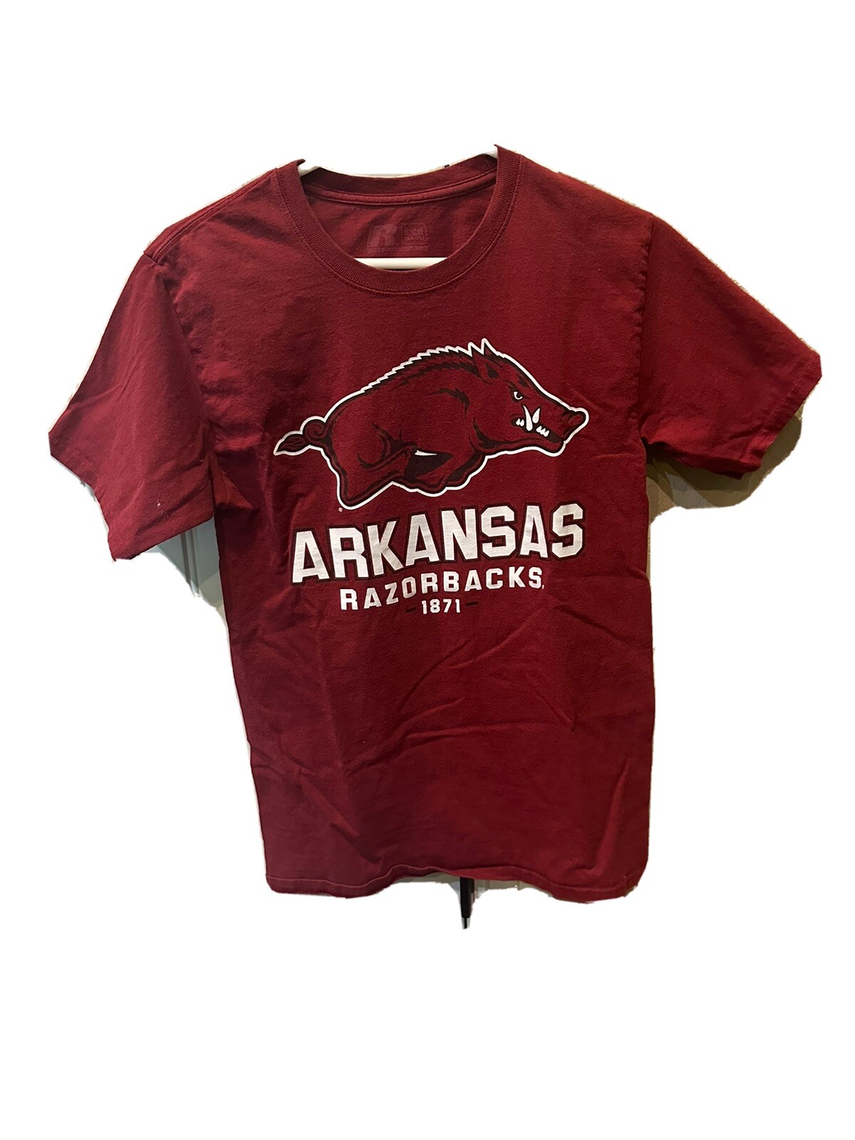 Arkansas Razorbacks T-Shirt Men's S/CH (Actual 34-36 in ) Short Sleeve Red gallery