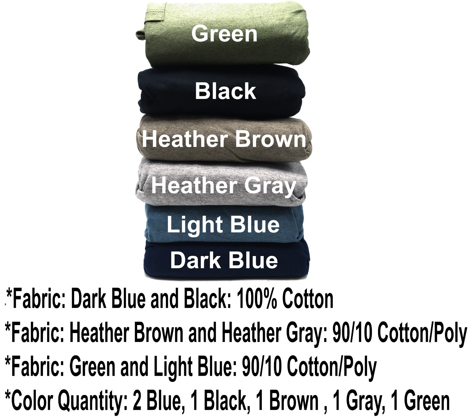 6 Fruit Of The Loom 2XL 50-52 Black Gray Pocket T-Shirts 2EG 127-132 CM gallery