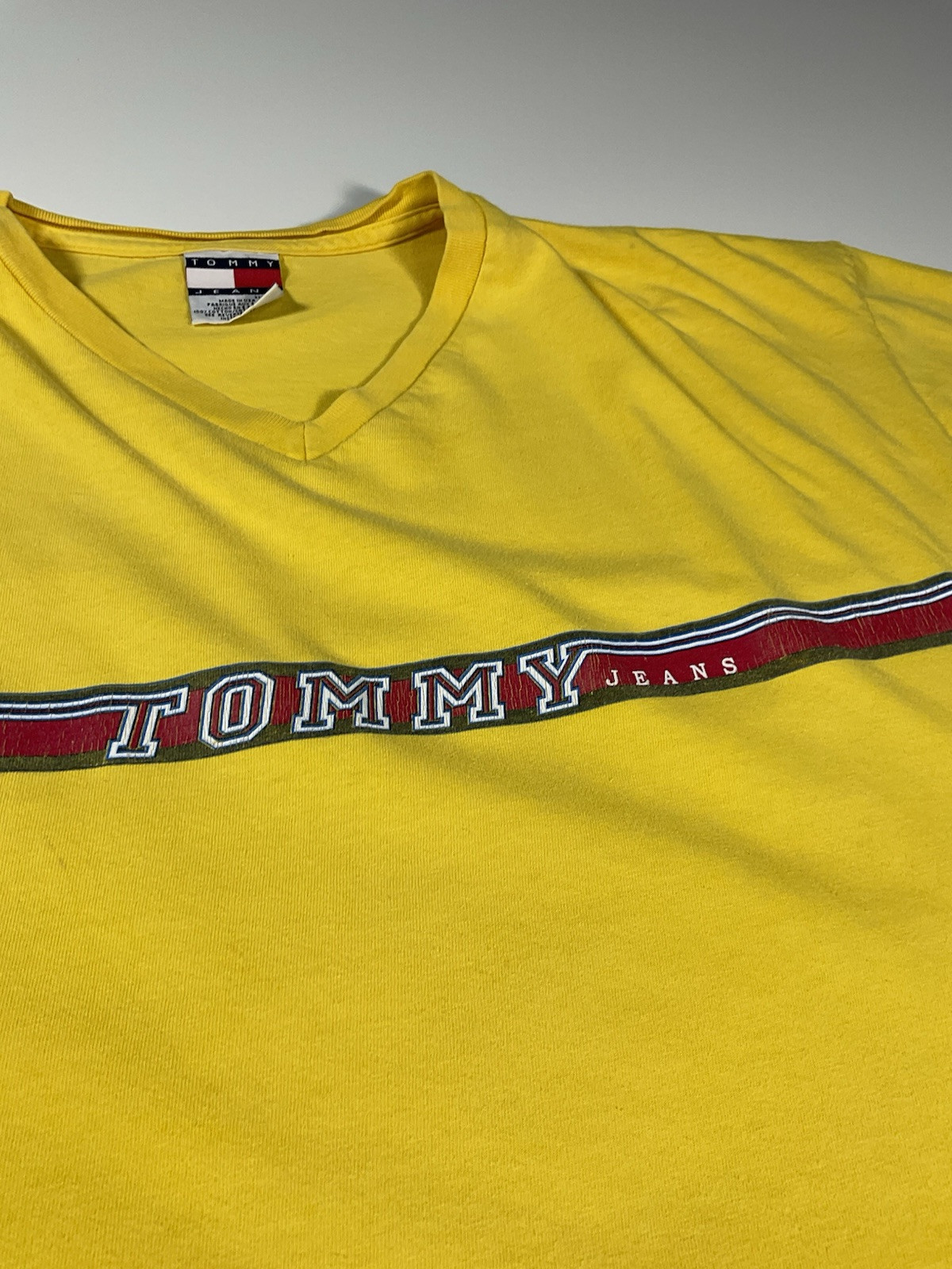 Vintage Tommy Hilfiger T-Shirt Sz XXL Hip Hop Made In USA Baggy Skater 90s gallery