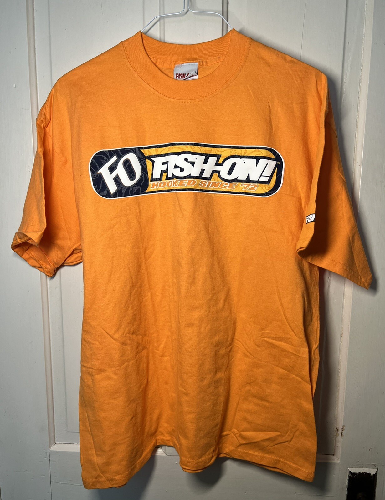 Fish On T Shirt XL Bright Orange Hooked Since ‘72