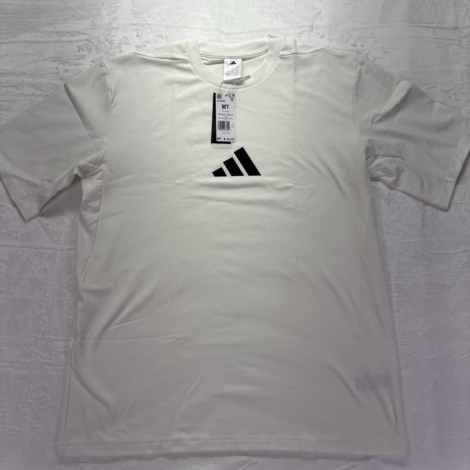 Adidas ZNE T Shirt Men’s Size Medium Tall White Short Sleeve New gallery