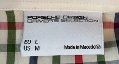 Porsche Design Men’s L Drivers Selection 365 Checkered Long Sleeve Shirt NWOT