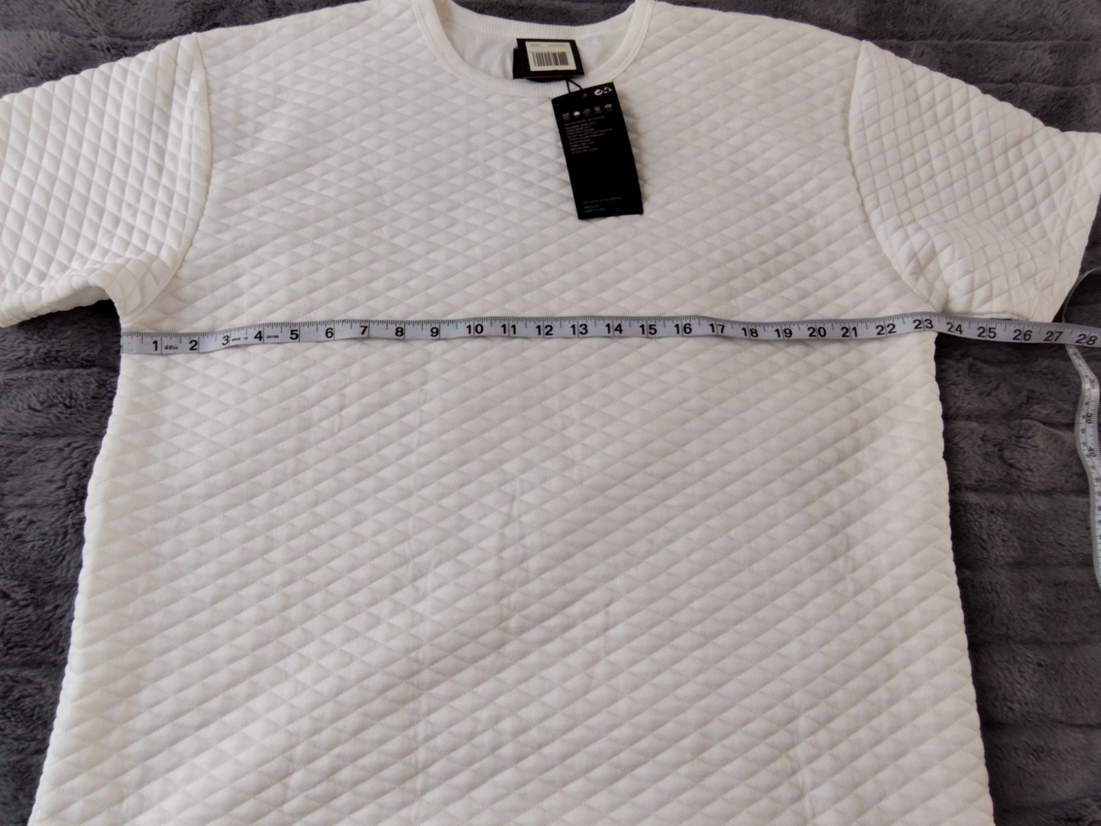 Decibel Men's White Quilted Drop Cut Pullover Short Sleeve Shirt Size XXL ST45 gallery