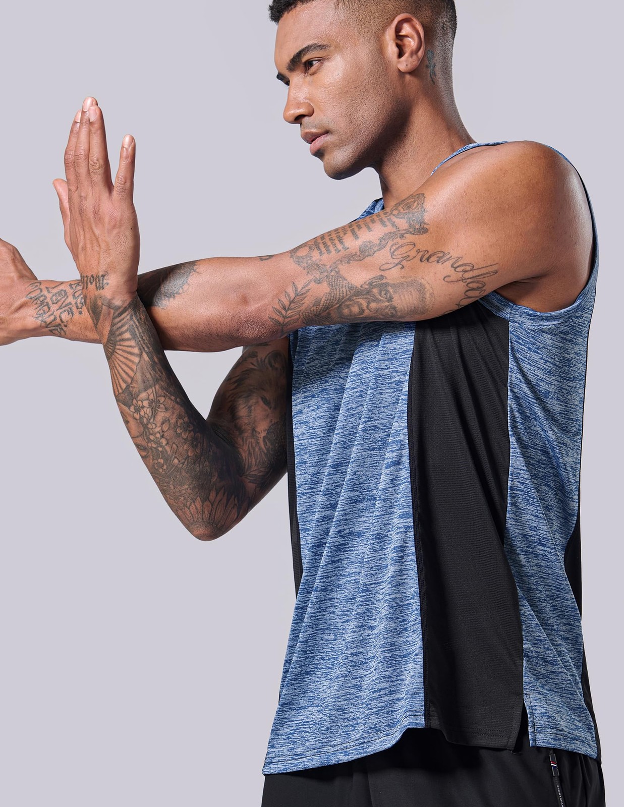 5 Pack Dry Fit Sleeveless Muscle Shirts for Men, Athletic Tank Tops for Worko... gallery
