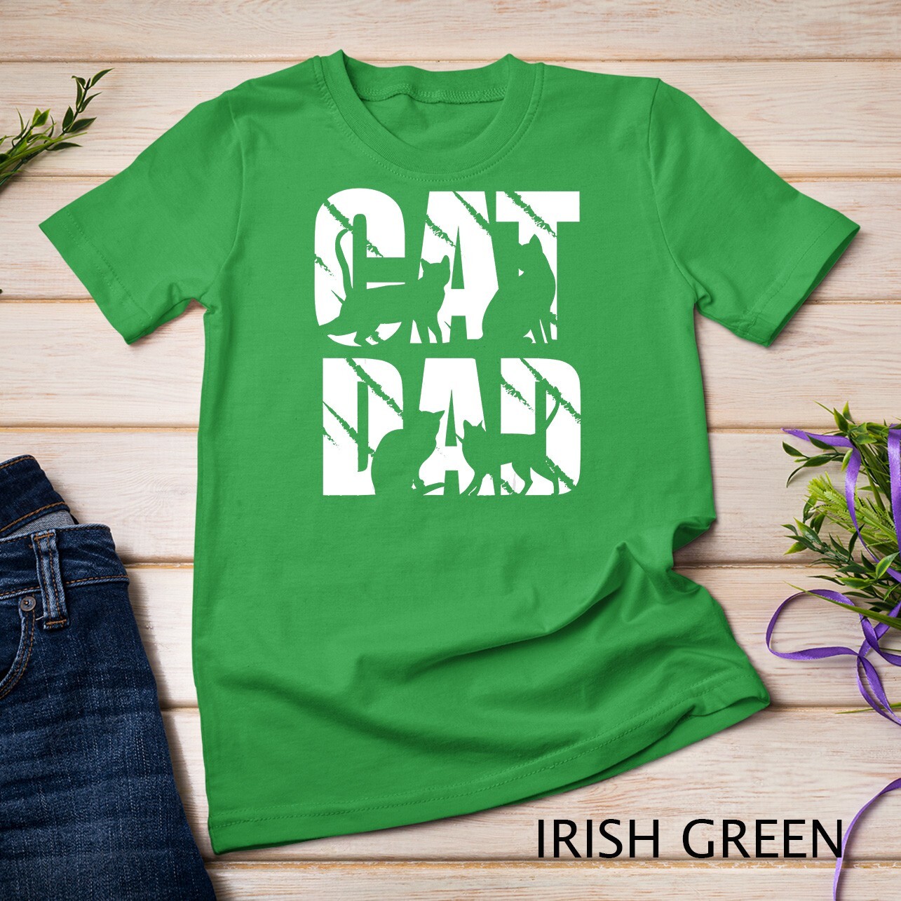 Mens Cat Dad design cat lover and cat dad T-Shirt Unisex T-shirt gallery