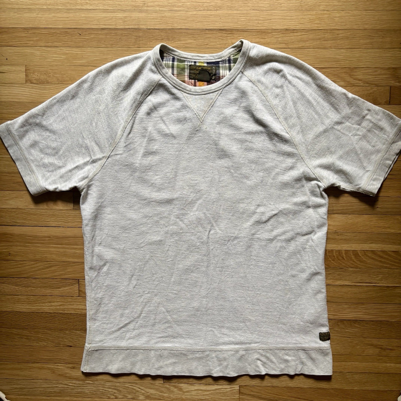 Vintage Lucky Brand Gray Short Sleeve Sweat Tshirt Capsule Logo Modern Classic L gallery
