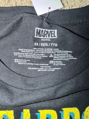 Marvel Deadpool Comics Greatest of All Time Men’s Black XXL 2XL T-Shirt New NWT