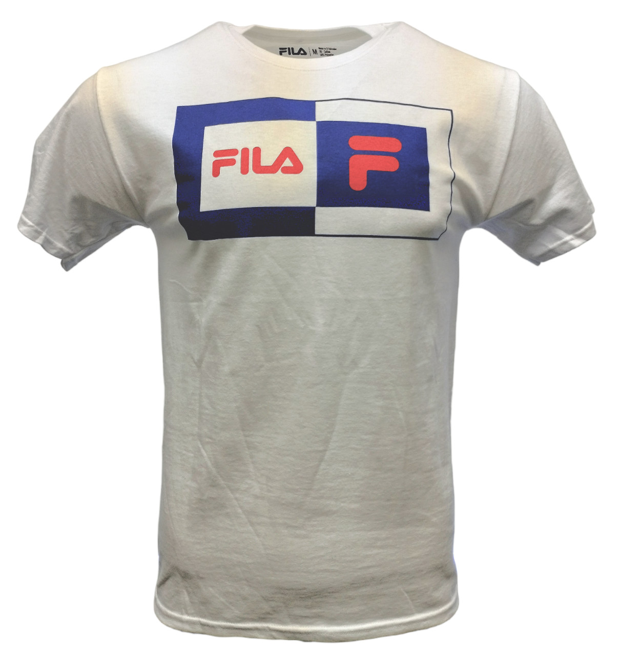 Men's FILA Athletic Apparel-BIG SIZE - White - Logo T-Shirt - NEW - gallery
