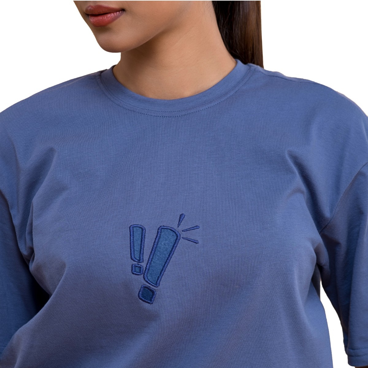 Deep Blue T Shirt – Unisex Crewneck Relaxed Fit Short Sleeve Embroidered Tee gallery