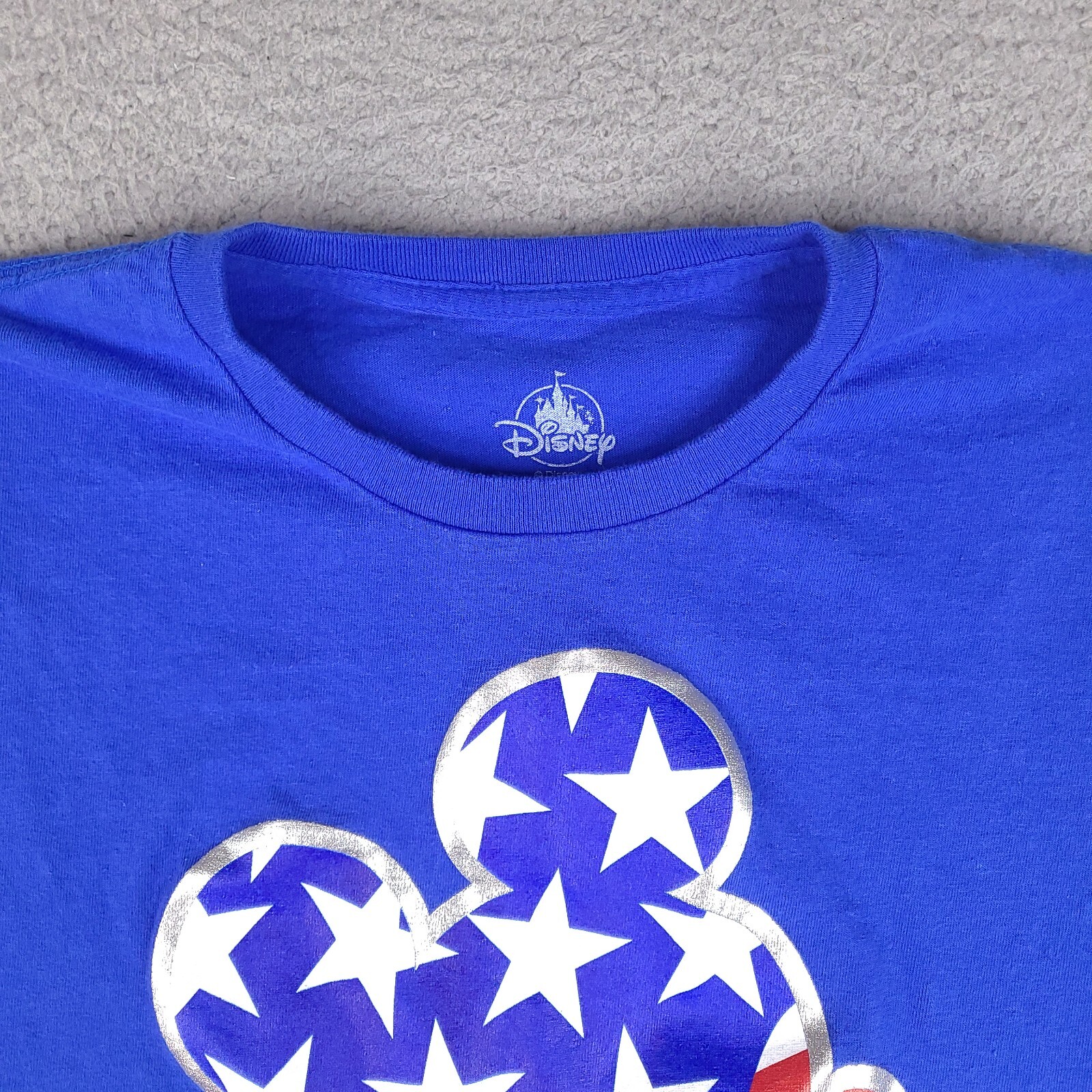 Disney T-Shirt Adult XL Blue Mickey Mouse American Flag USA gallery