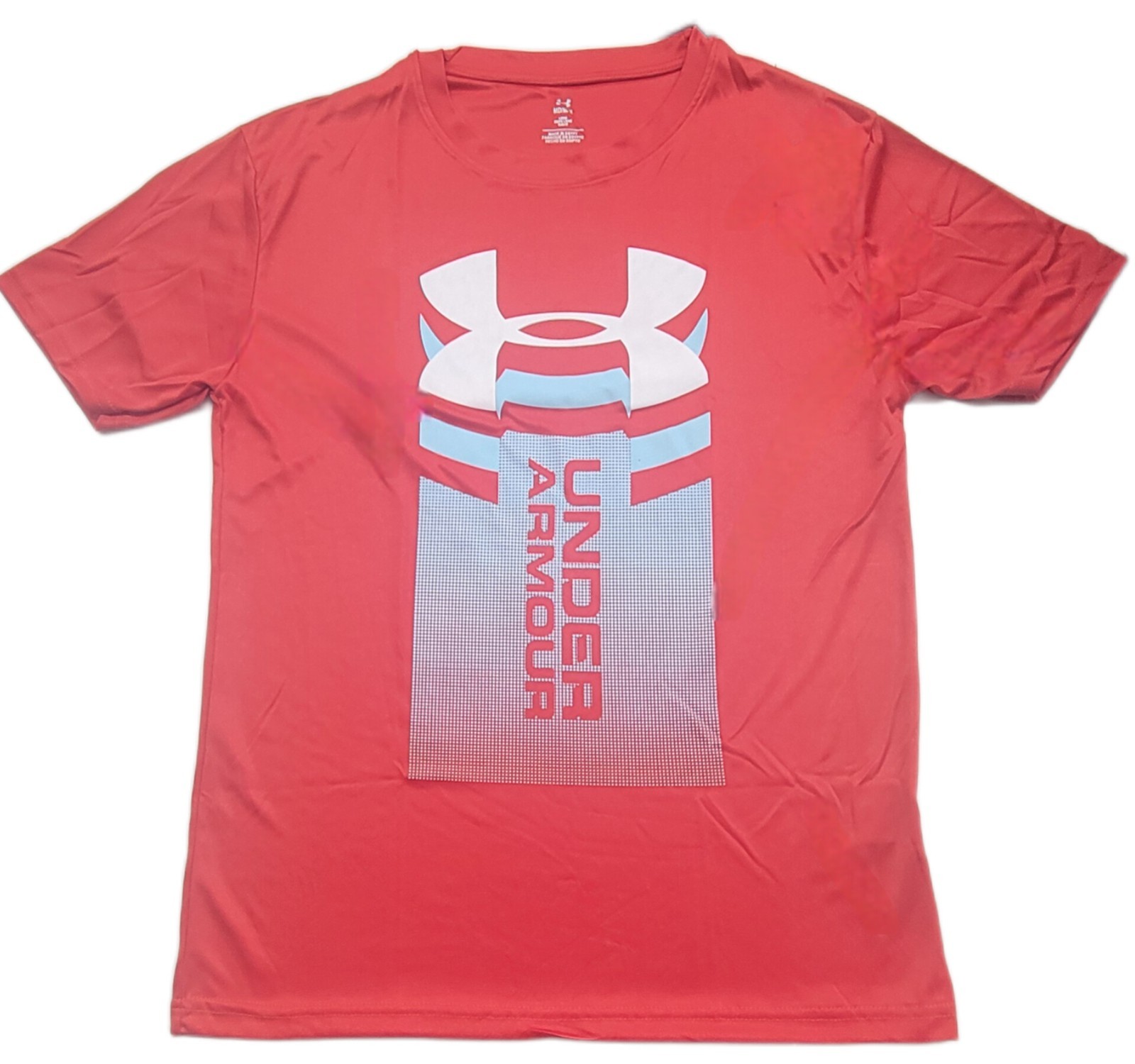 Under Armour Mens Red Performance Gym Training Shirt Athletic Workout Tee Logo gallery