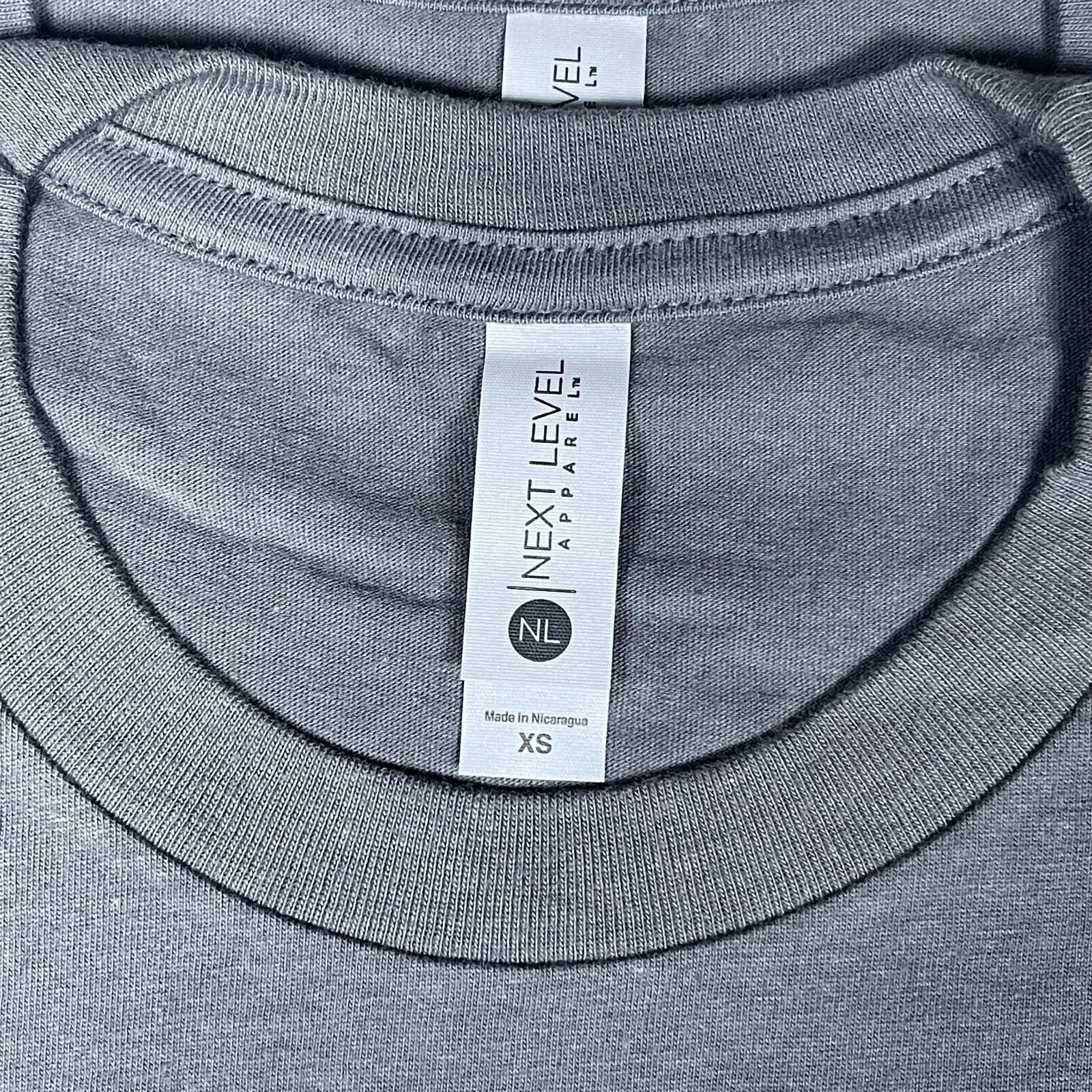 Lot of 2 Next Level Unisex Premium Dark Gray TShirts Plain Super Soft US Size XS gallery