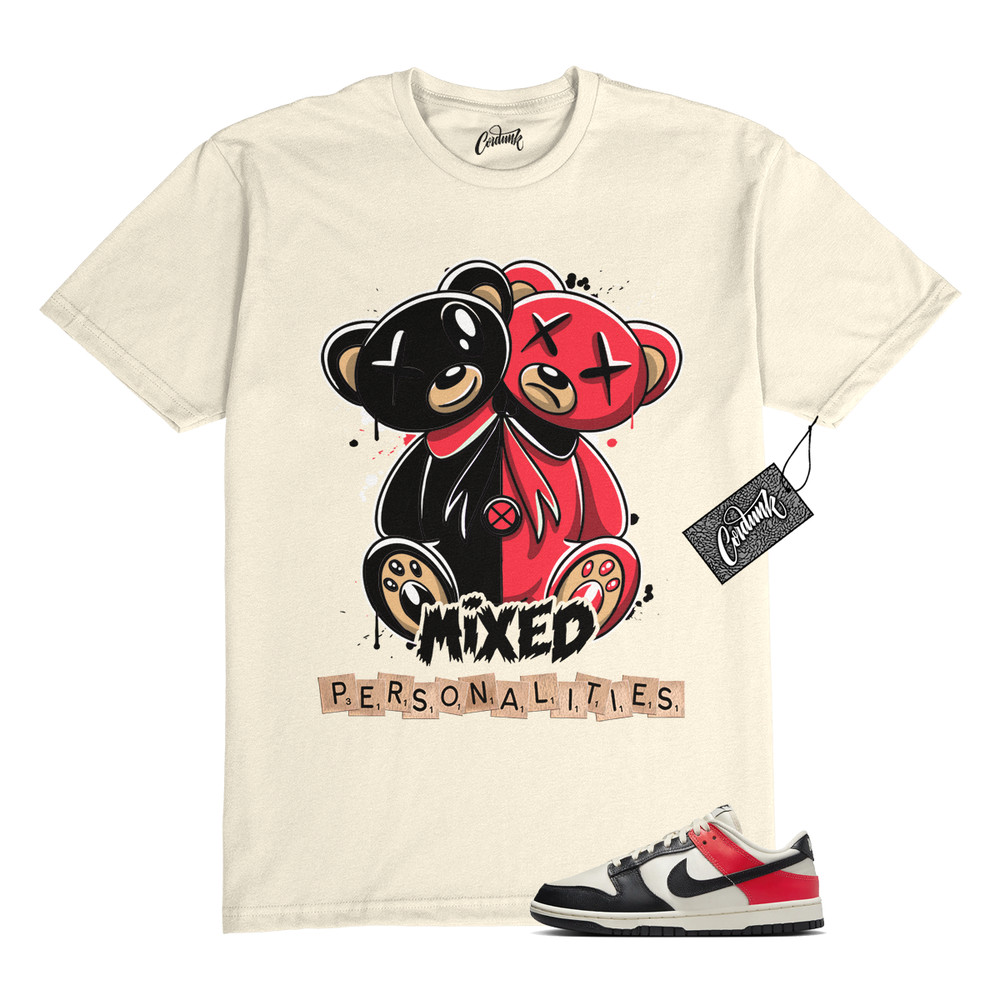 Dunk Bright Crimson Black Toe Pale Ivory Low T Shirt to Match MIXED
