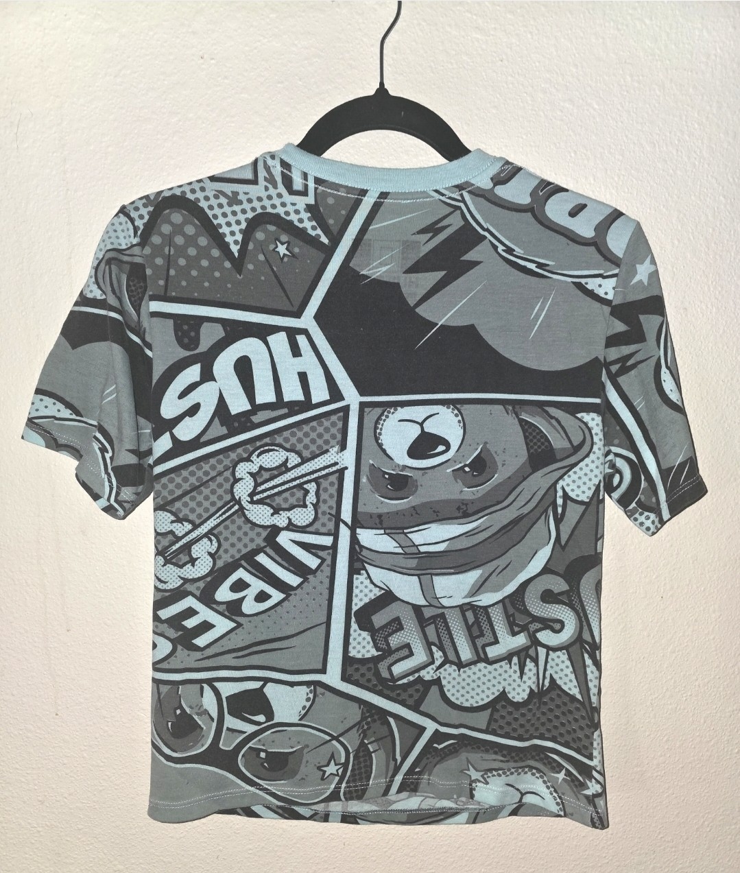 Hustle Legend Bear Graphic T-Shirt Bailey Apparel Comic OG Sz M 8/10 Youth gallery