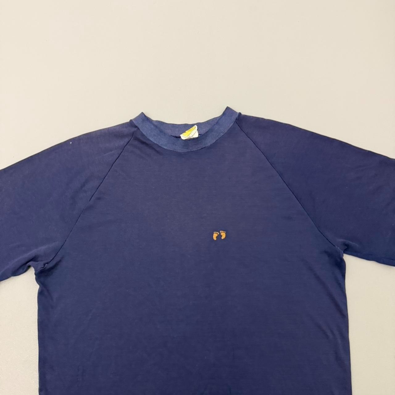 Vintage 70s Hang Ten Raglan Shirt Blue Faded Polycotton Surfer California Size M gallery