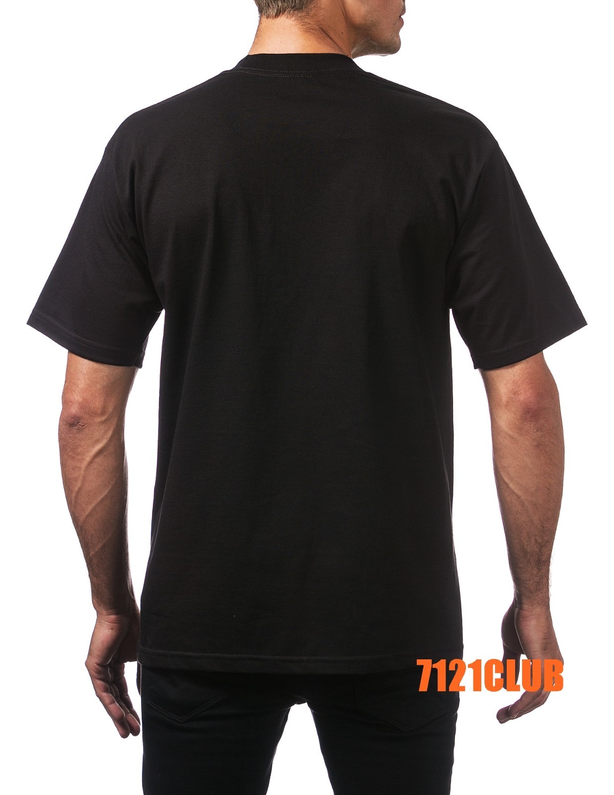 6 PACK PRO CLUB MENS T SHIRTS PLAIN BLACK PROCLUB HEAVYWEIGHT SHORT SLEEVE S-7XL gallery