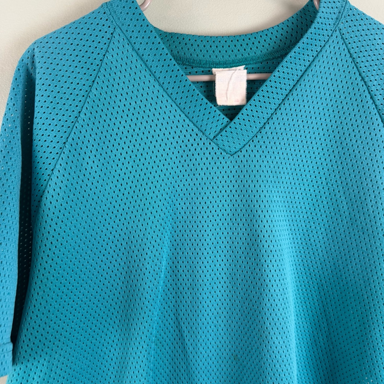 CCM Teal Green Short Sleeve Jersey Adult XL Vintage Light Marks Blank 90s Unique gallery
