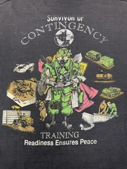 Vintage Military Contingency Training Graphic T Shirt Screen Stars XL 90s
