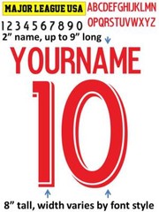 Iron On custom Heat transfer numbers for soccer jersey DIY heat set number