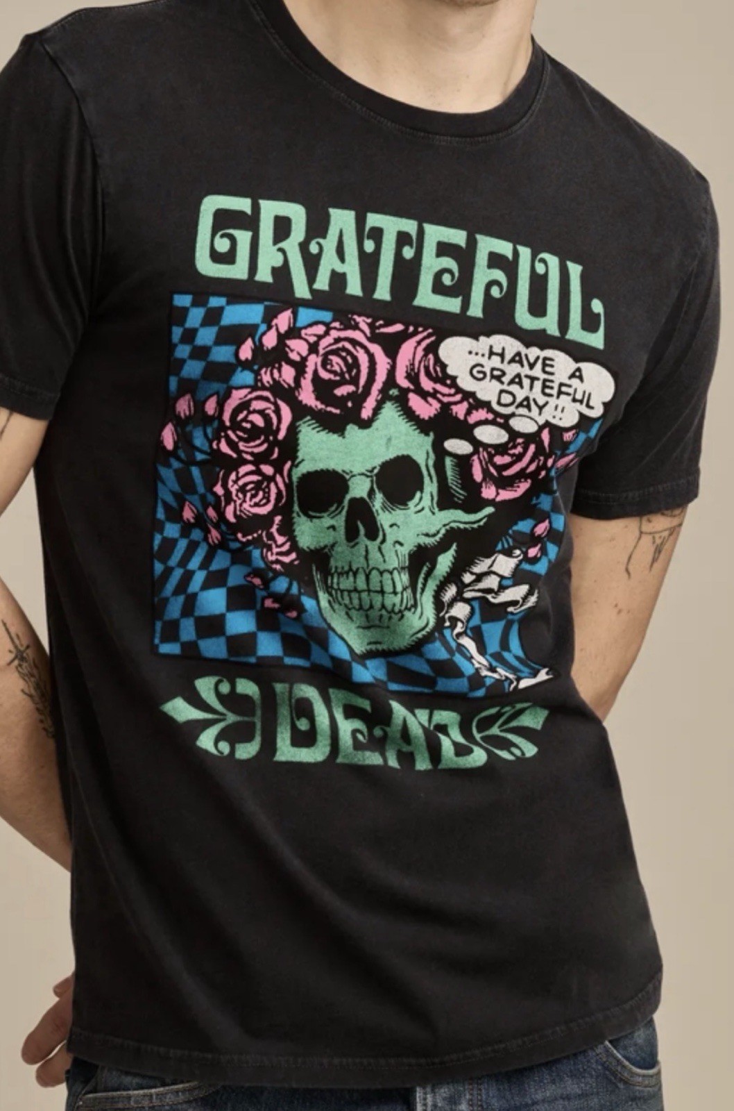 NWT LUCKY BRAND GRATEFUL DEAD TSHIRT TEE MENS MEDIUM BLACK